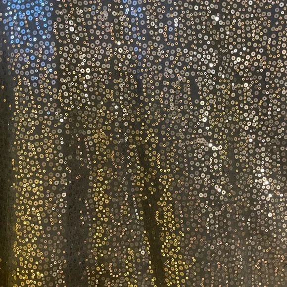 Quacker Factory Black Sequin Hoodie Size Large - Picture 5 of 9